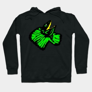 Neon Green Frilled-neck Lizard Hoodie